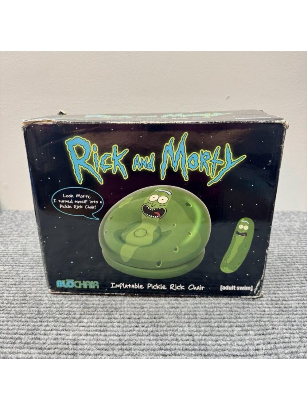 2018 BloChair Rick & Morty Inflatable PICKLE RICK Chair Blow up Adult Swim